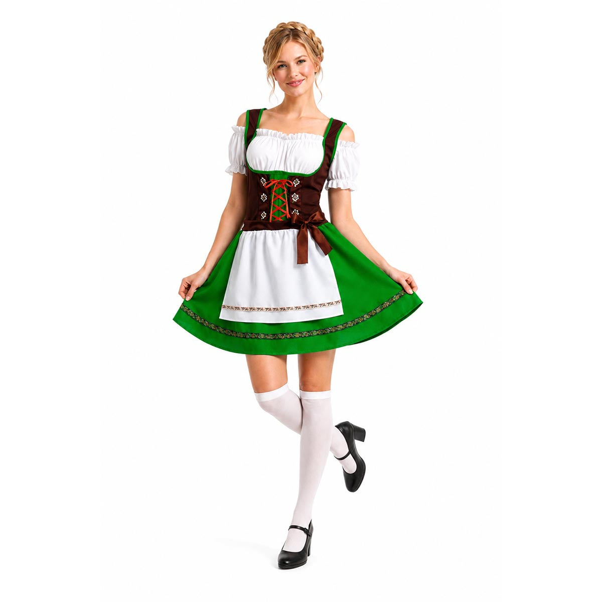 Adult Green Bavarian Dress Costume