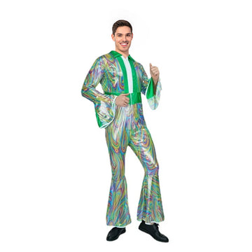 Adult 70s Disco Man Jumpsuit (Green)