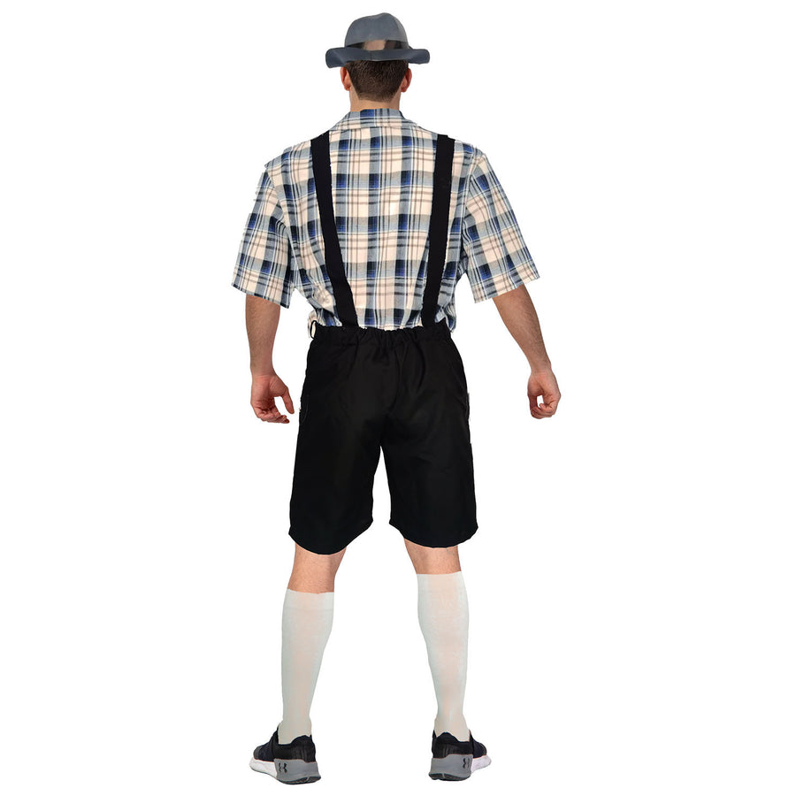 Adult Beer Man Costume (Blue Cream Checkered)