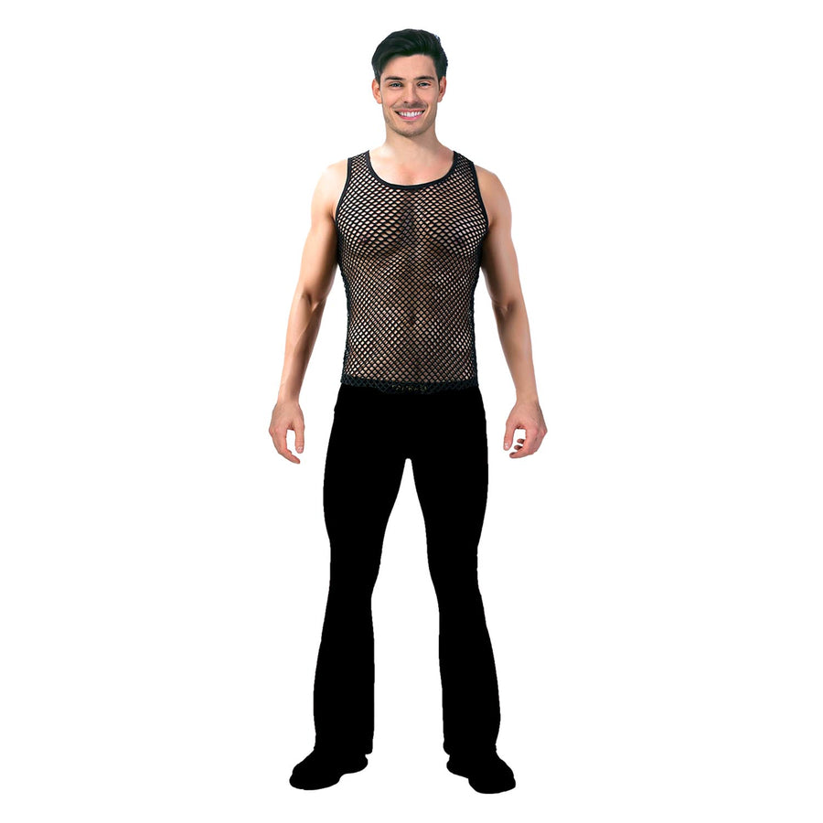 Punk Rock Fishnet Tank Top (Black)