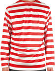 Adult Red & White Stripe Top