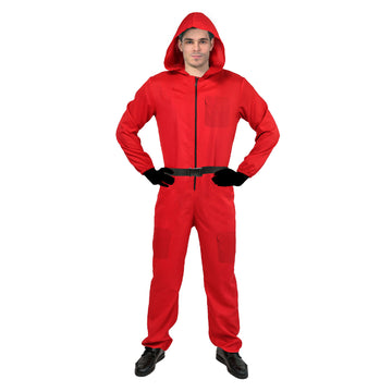 Adult Red Hooded Jumpsuit Costume