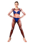 Adult Body Builder Muscle Lady Suit Costume