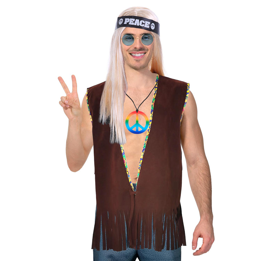 Adult Brown Hippie Vest Costume