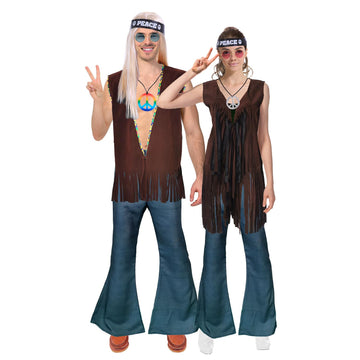 Adult Brown Hippie Vest Costume