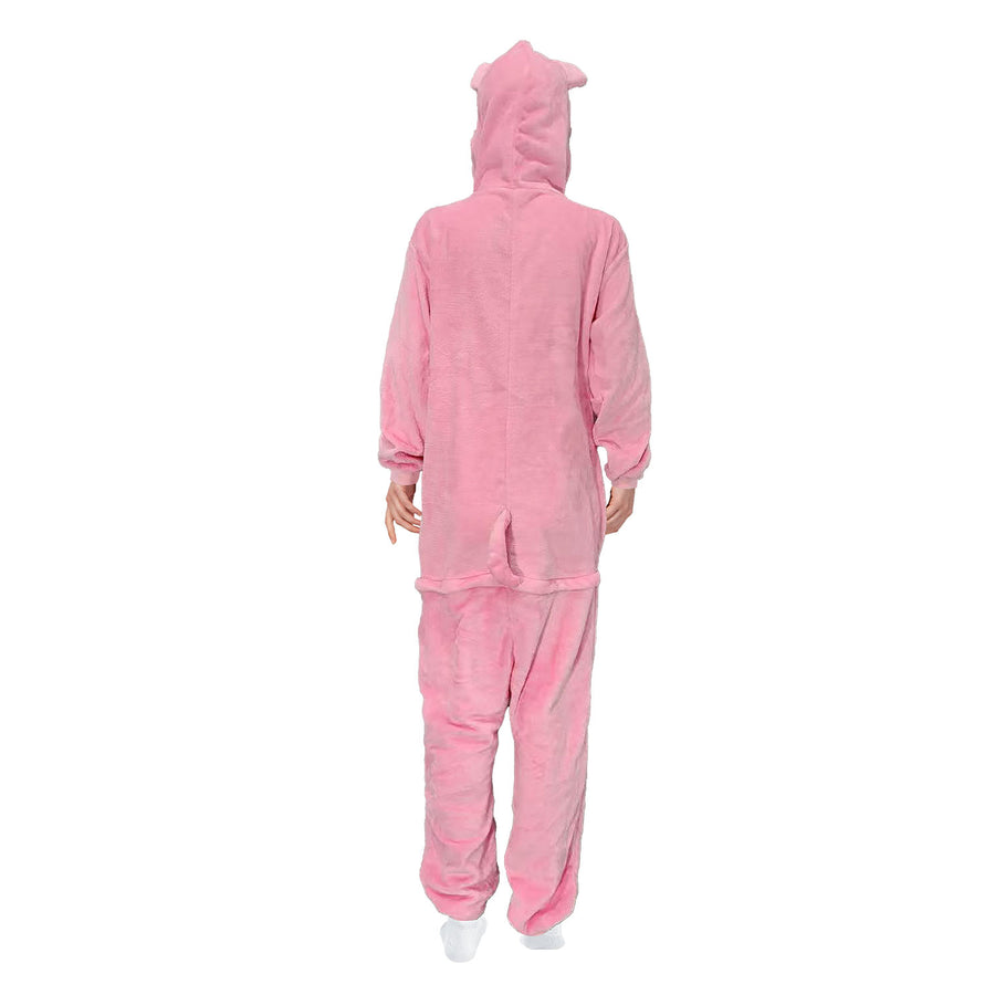 Adult Pink Piggy Onesie Costume