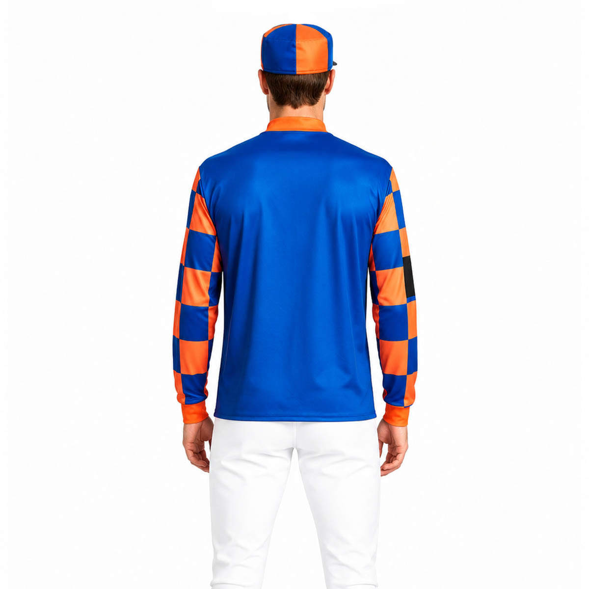 Adult Jockey Costume (Blue and Orange)