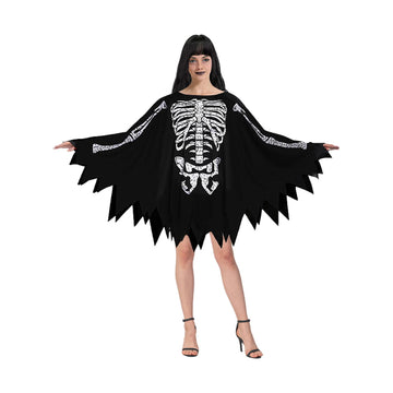 Adult Skeleton Poncho Cape