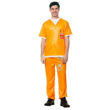 Adult Orange Prisoner Man Costume