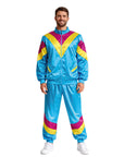 Adult Blue 80s Tracksuit Costume
