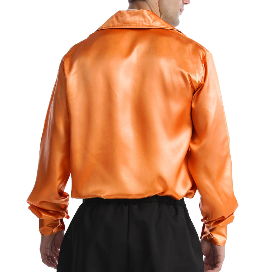 Adult 70s Disco Shirt (Orange)