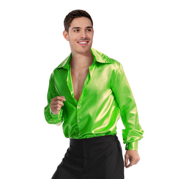 Adult 70s Disco Shirt (Green)