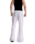 Adult 70s Disco Flare Pants (White)