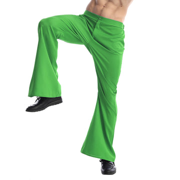 Adult 70s Disco Flare Pants (Green)
