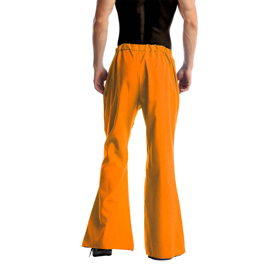 Adult 70s Disco Flare Pants (Orange)