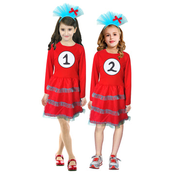 Children Red Thing Girl Costume
