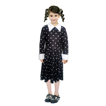 Children Goth Girl Printed Dress Costume