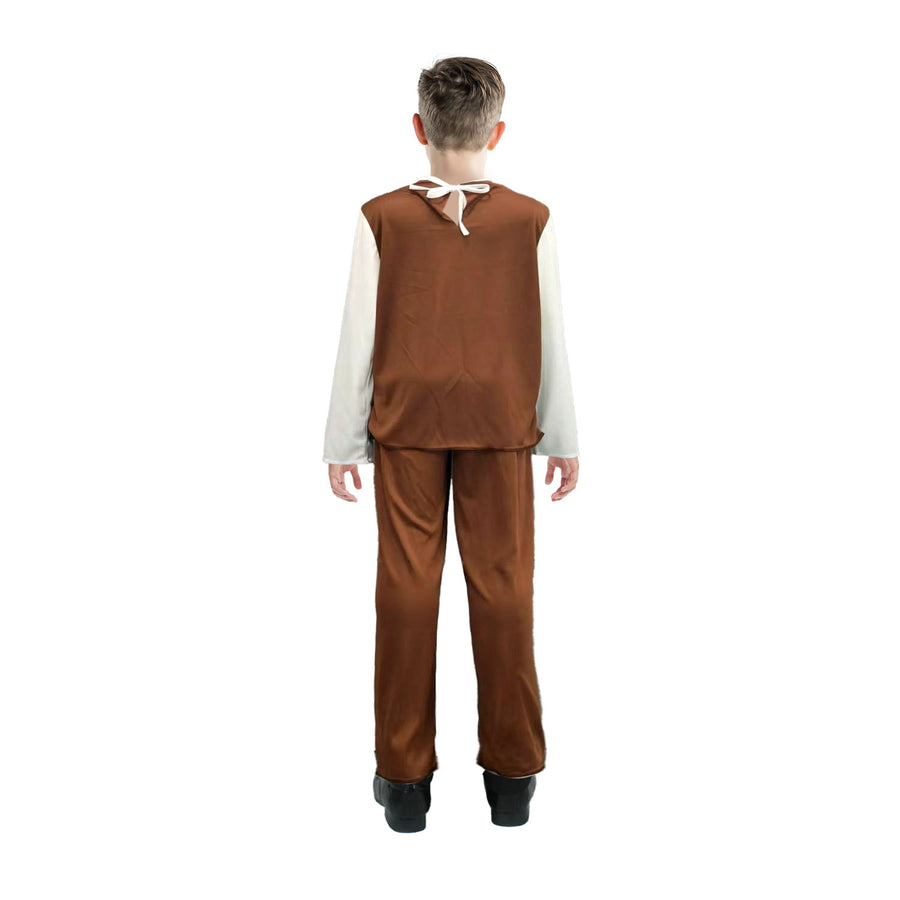 Children Grandpa Costume (Brown Checkered Vest)