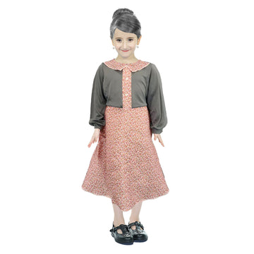 Children Grandma Dress and Cardigan Costume