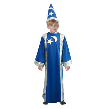 Children Blue Wizard Magician Costume