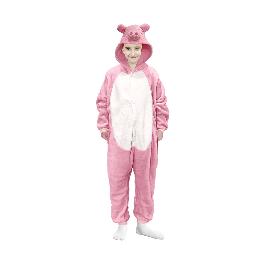 Children Pink Piggy Onesie Costume