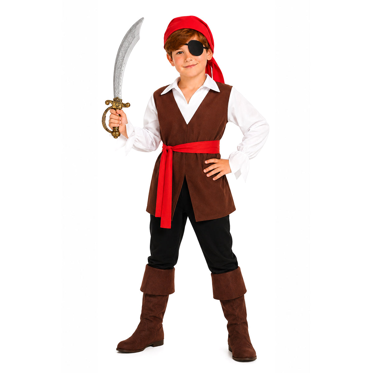Children Brown Pirate Costume