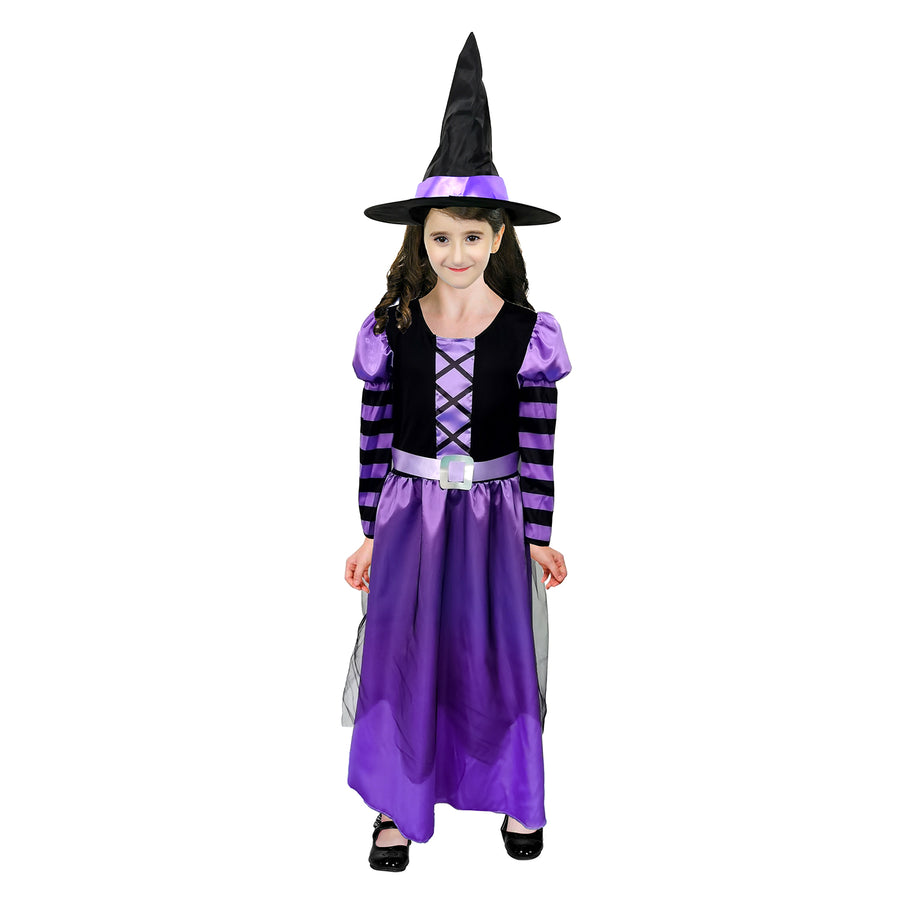 Children Purple Witch Costume
