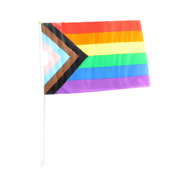 Progress Pride Rainbow Hand Flag
