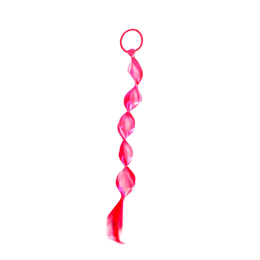 Bubble Hair Extension (Double Colour) Hot Pink and Light Pink
