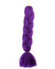 Purple braided hair extension on a white background