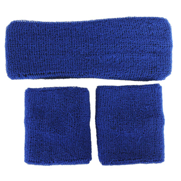 Sweatband & Wristband Set (Dark Blue)