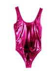 Pink Metallic 80s Leotard