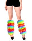 Fluffy Rainbow Leg Warmers