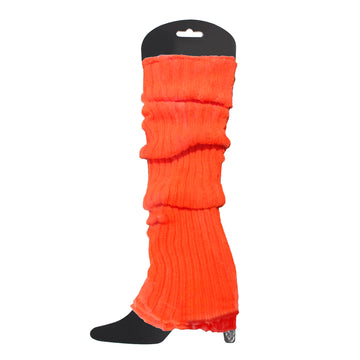Orange Chunky Knit Leg Warmer