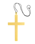 Large Monk Gold Cross Necklace