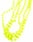 Neon Beaded Necklace (Yellow) 3pk