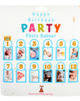 Baby 12 months Photo Banner Garland (Blue)