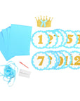 Baby 12 months Photo Banner Garland (Blue)