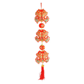 Chinese new year fortune fish and lantern hanging decoration
