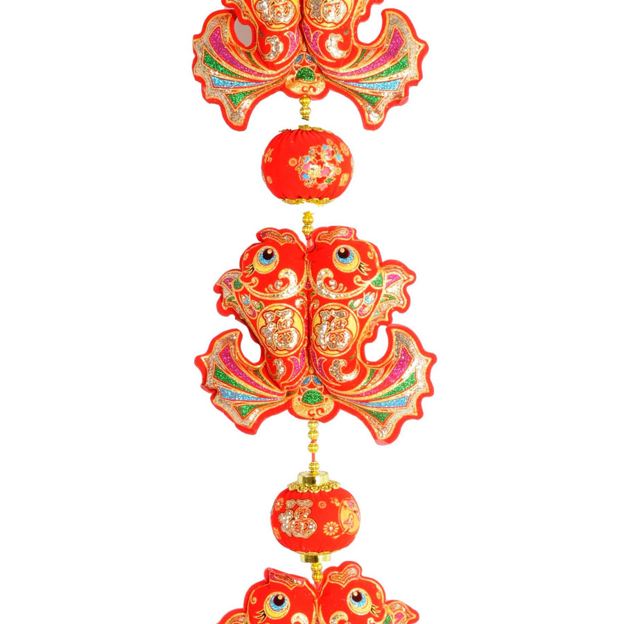 Chinese new year fortune fish and lantern hanging decoration