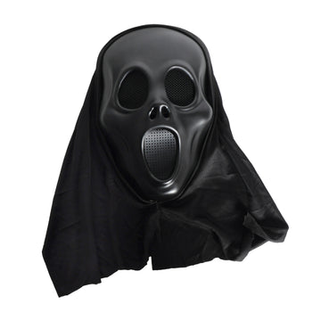 Screaming Face Mask with Hood (Black)