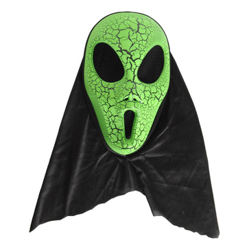 Cracked Alien Mask with Hood