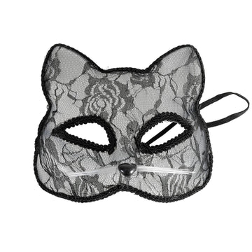 Black Lace Cat Mask