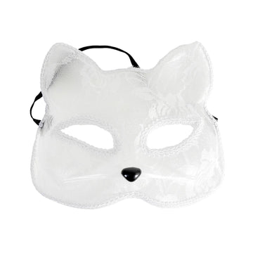 White Cat Lace Mask