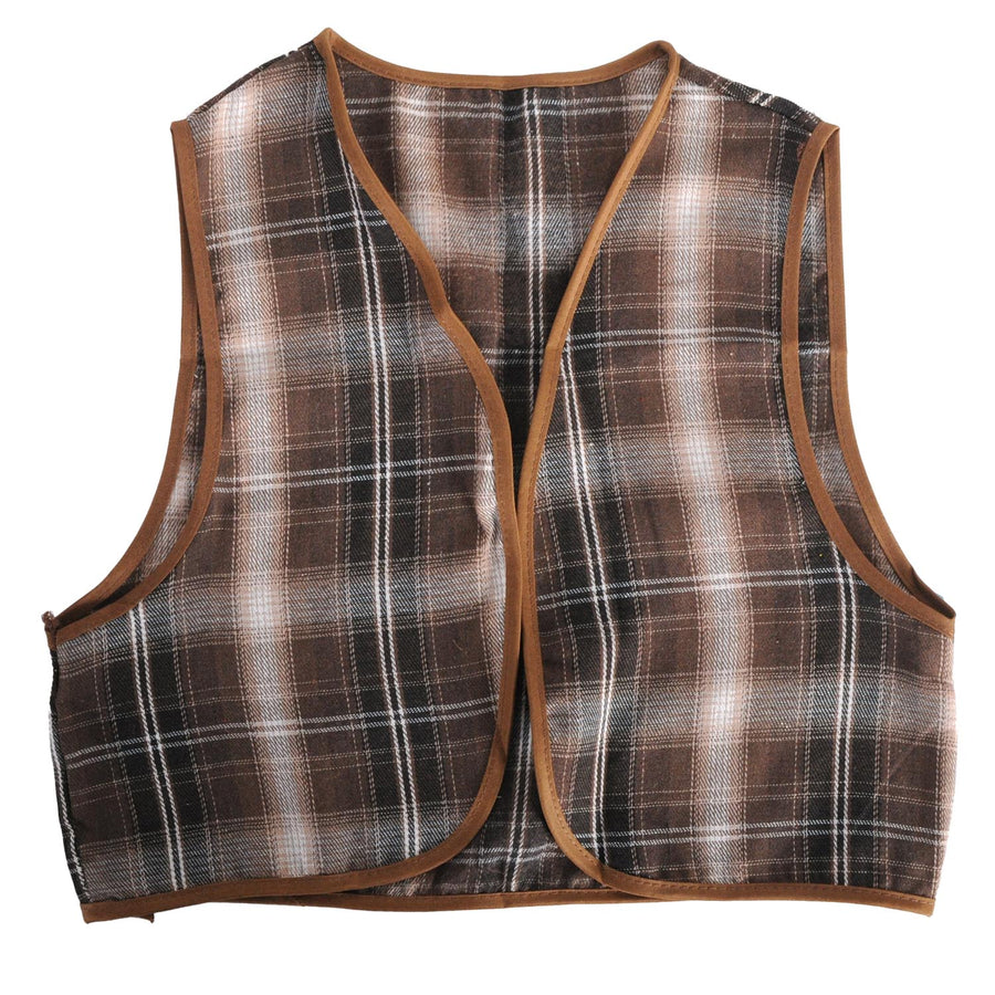 Children's Brown Checkered Vest