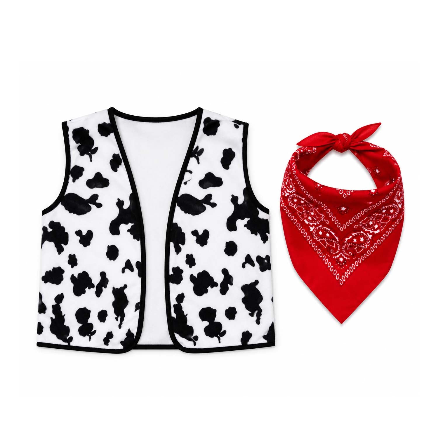 Cowboy Vest and Neckerchief Set (Cow Print) 4-6 years