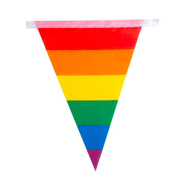 Rainbow Stripe Triangle Bunting Flags