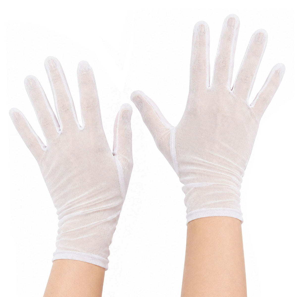 White Mesh Gloves (Short)