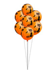 Halloween Balloons (Orange Skulls and Bats)
