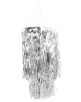 Metallic Silver Tinsel Chandelier (2 Tiers)